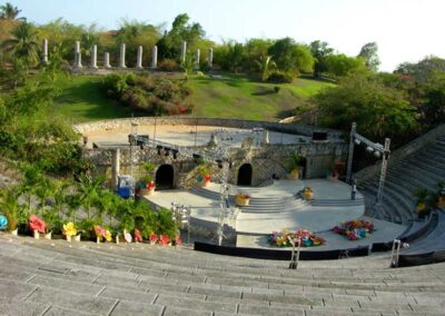 Amphitheater stage ready for event